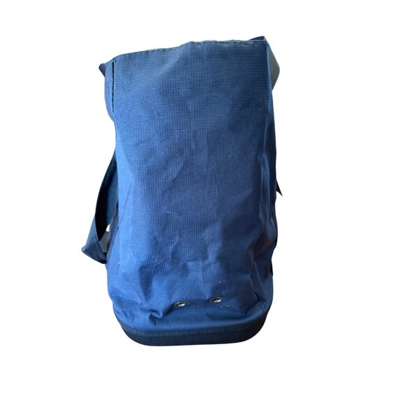 Pet Carrier Tote Navy Mesh Ends & Top Zipper Openings Cats Small Dogs - Picture 4 of 13